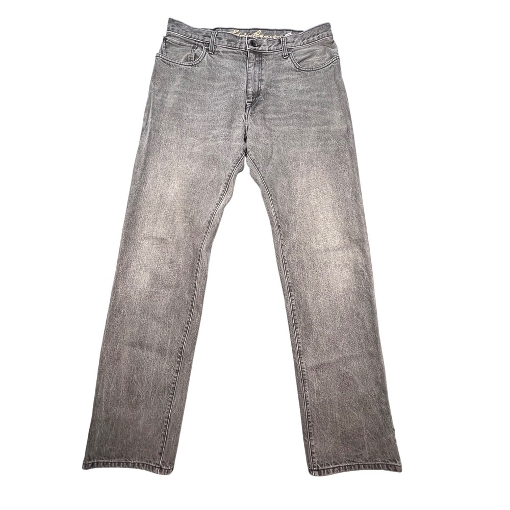 Eddie Bauer Gray Relaxed Fit Straight Leg Denim Jeans Mens 36x36